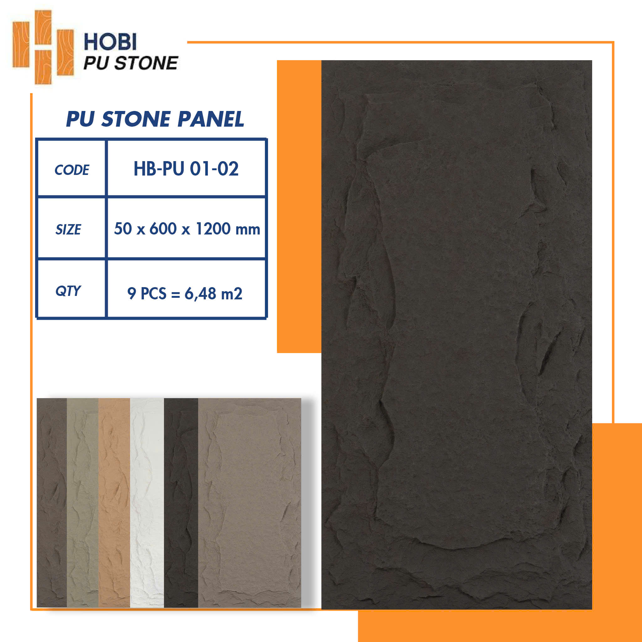 Tấm ốp PU giả đá HP PU 01-02